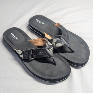 Coach Jada Signature Semi Met Calf Sandals